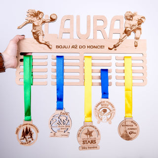 Věšáky na medaile se siluetou