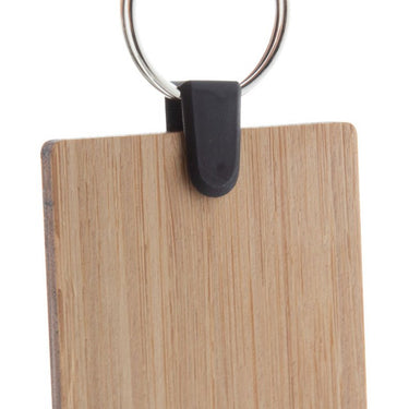 Bambry čtvercový přívěšek na klíče z bambusu