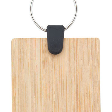 Bambry čtvercový přívěšek na klíče z bambusu