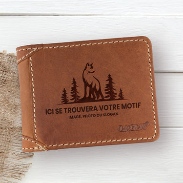 Portefeuille en cuir pour homme avec motif personnalisé Forkys 
