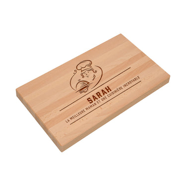 Planche à découper massive cadeau avec gravure Cuisinière 