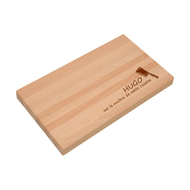 Planche à découper en bois massif avec gravure, Maître de la cuisine 1 