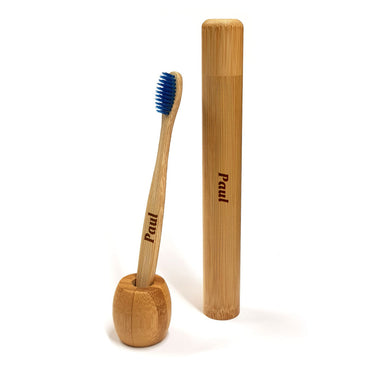 Brosse à dents en bambou - Bleu 