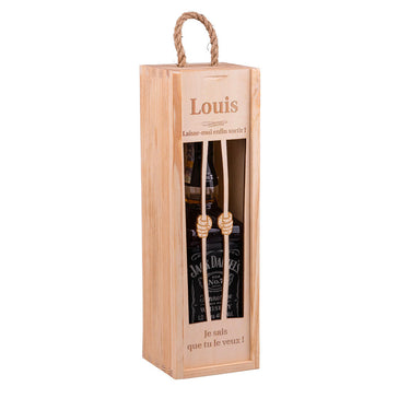 Boîte pour bouteille "Laisse-moi sortir !" 