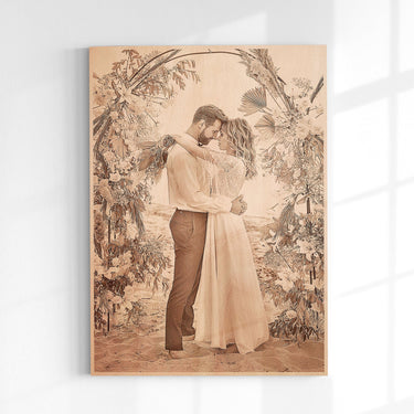 Photo gravée sur bois A2 (60 x 40 cm) 